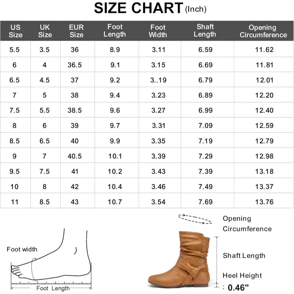 Vepose Womens Mid Calf Boots Fashion Slouch Flat Ankle Booties with ComfortCamel Puzipper 939a