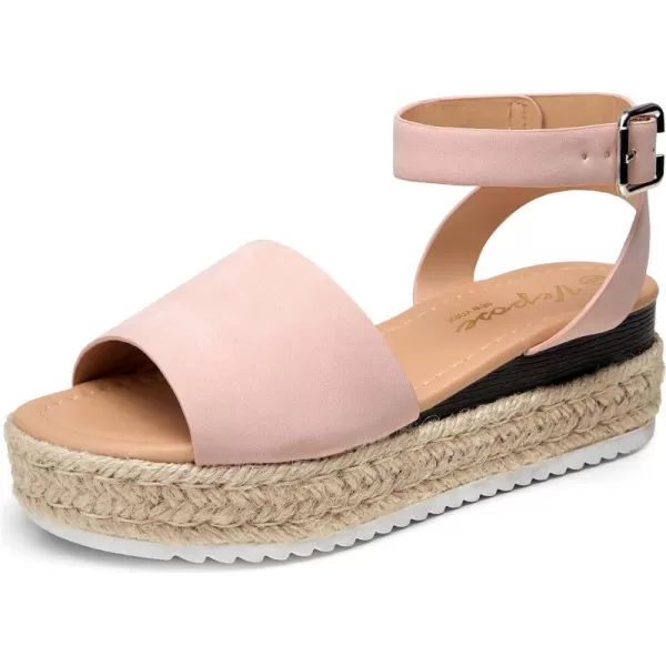 Vepose Womens 00A Espadrilles Sandals Classic Wedge Platform SandalSummer Sandal400ablush