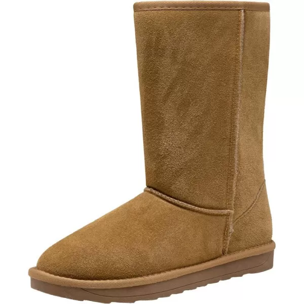 Vepose Womens Boots Suede Snow Booties Warm Mid Calf Fashion Classic Knee High ShoesTall 988 Tan