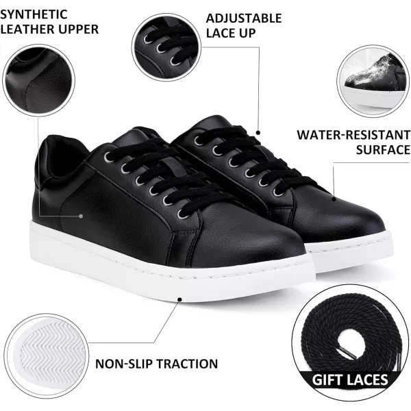 Vepose Womens 8003 Fashion Lace Up Comfortable Casual Tennis SneakersAsneakers 8003black