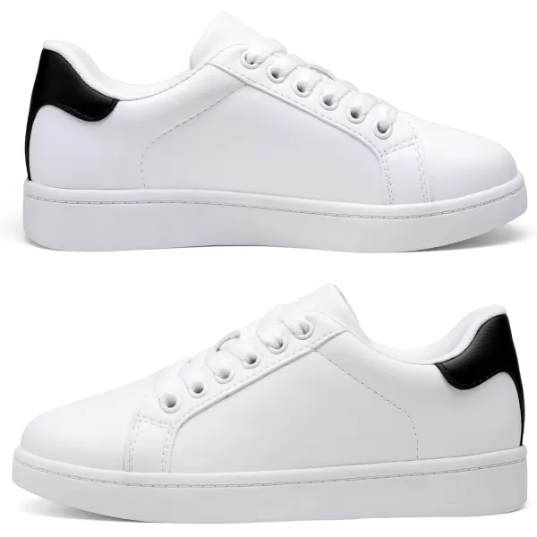 Vepose Womens 8003 Fashion Lace Up Comfortable Casual Tennis SneakersSneakers8003white Black