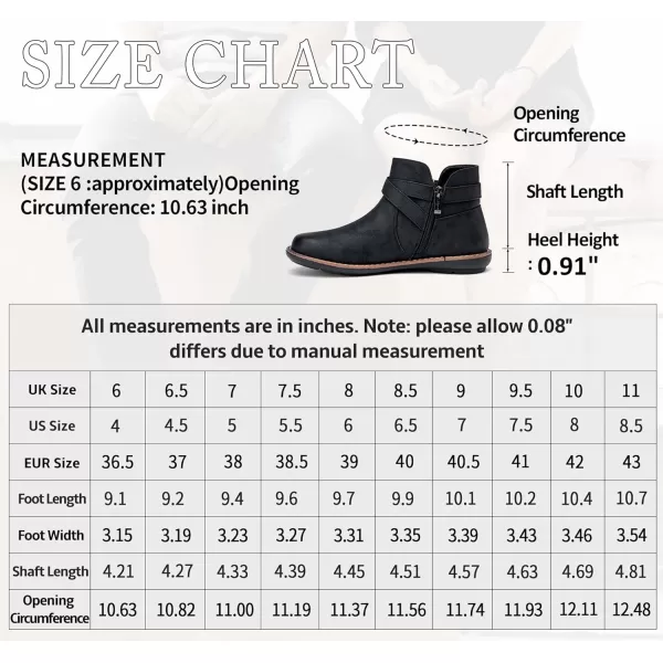 Vepose Womens 9005 Flat Ankle Boots Classical Short Boots Vintage Booties with Side ZipperFlat Boots9005black Nubuck