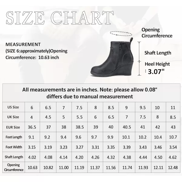 Vepose Womens 9679 Wedge Ankle Boots Classic Ankle Wedge Booties 3 Inches Heel with Side Zipper for LadyWedge Ankle Boots9679grey