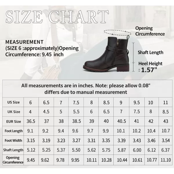 Vepose Womens 9682 Ankle Boots Flat Boots Buckle Short Booties for WomenFashion Ankle9681brown