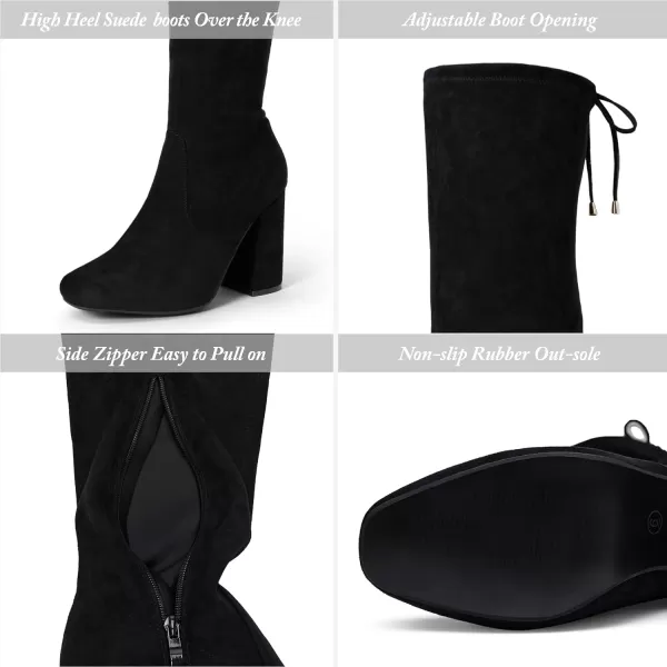 Vepose Womens 995A Over The Knee High Tall Square Toe Block Heel Boots for WomenBoots995ablack