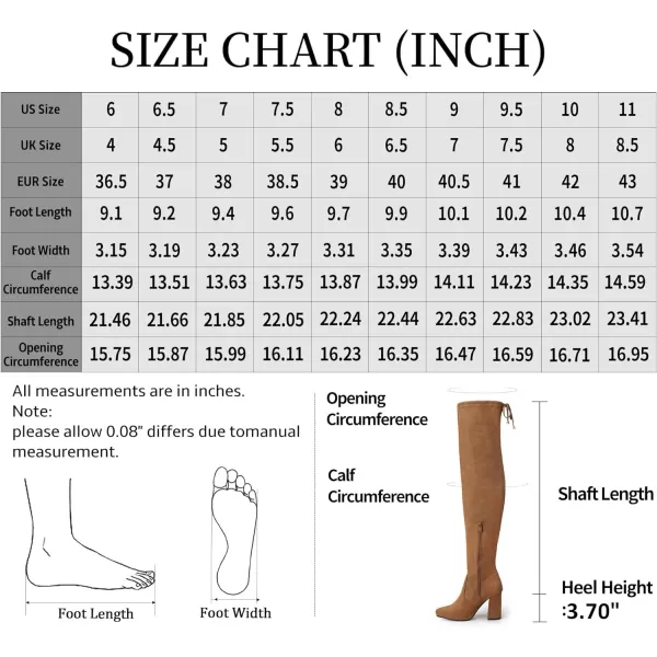 Vepose Womens 995A Over The Knee High Tall Square Toe Block Heel Boots for WomenBoots995acamel