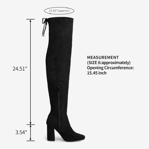 Vepose Womens 995A Over The Knee High Tall Square Toe Block Heel Boots for WomenBoots995black1