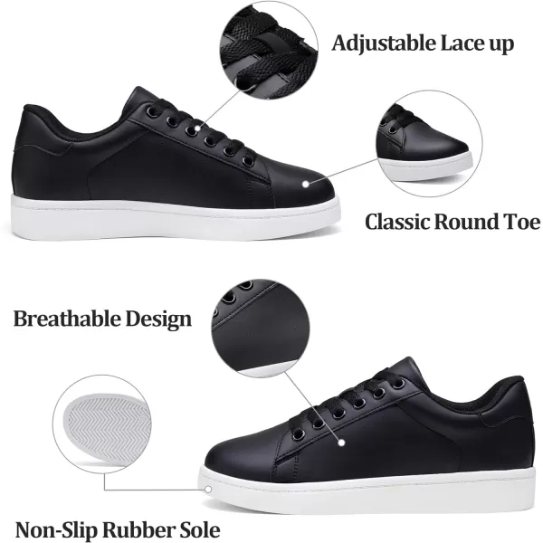 Vepose Womens Fashion Sneakers Casual Shoes Comfortable Dress Sneaker 20Laces Sneakers8002black