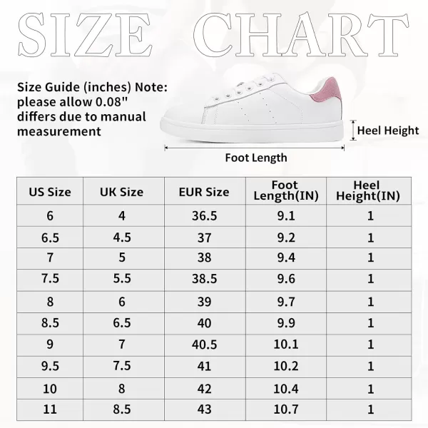 Vepose Womens Fashion Sneakers Casual Shoes Comfortable Dress Sneaker 20Leather Sneakers8002lwhite Pink