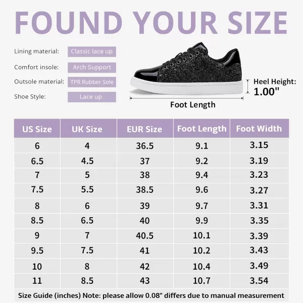 Vepose Womens Fashion Sneakers Casual Shoes Comfortable Dress Sneaker 20Sneakers Bling8002gblack Glitter