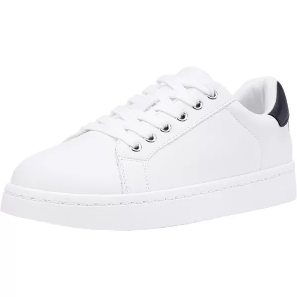 Vepose Womens 8003 Fashion Lace Up Comfortable Casual Tennis SneakersAsneakers 8003white Black