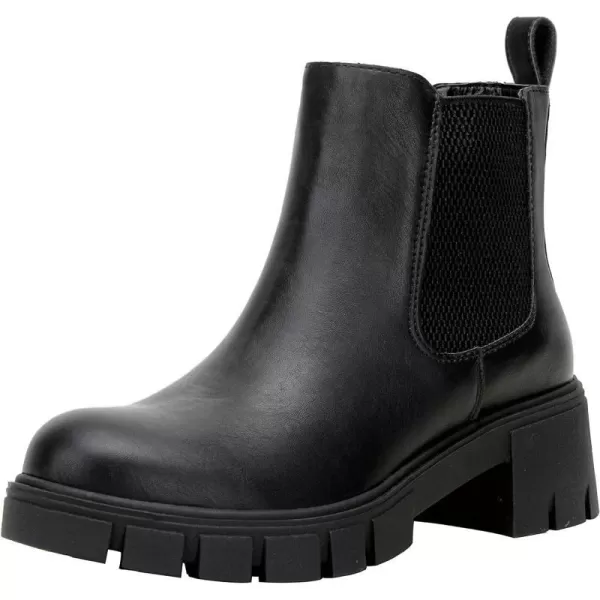 Vepose Womens 936 Lug Sole Platform Chelsea Ankle Boots Combat Fall BootiesClassic936black