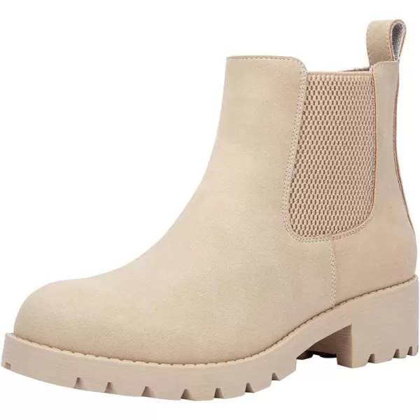 Vepose Womens 9607 Chelsea Ankle Boots PullOn Booties for WomenChelsea Ankle9607beige