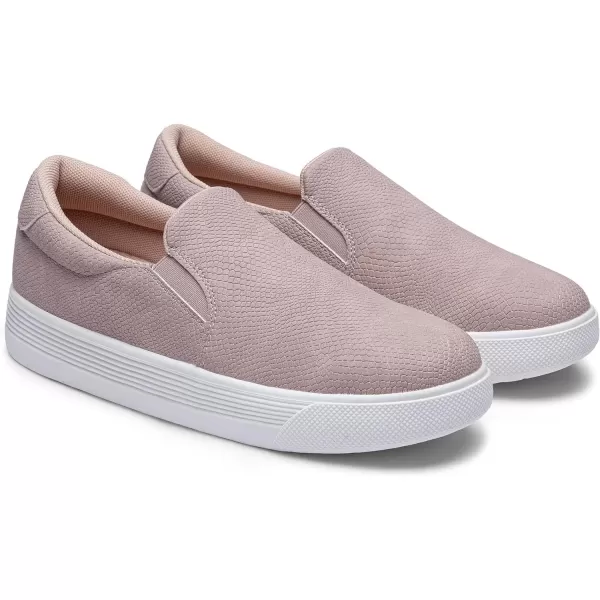 Vepose 8008 Slip on Sneakers Women Fashion Sneakers Comfortable Casual Loafers Shoes with Memory FoamSlip on Sneaker8008greyTaupe Embossed