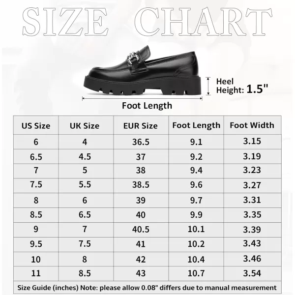 Vepose Womens 8081 Fashion Slip On Chunky Heel Casual Loafers Shoes Round Toe with ChainFashion Loafers8081black