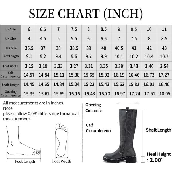 Vepose Womens 9658 Knee High Boots Low Heel Platform Tall Boots with Side Zipper for LadiesPlatform Boots9658grey