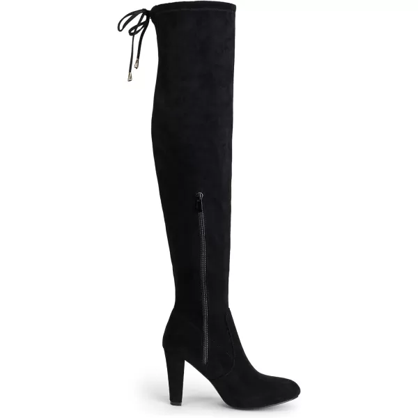 Vepose Womens 994 Fashion Suede High Chunky Heel Over The Knee High Boots with ZipperKnee High994black