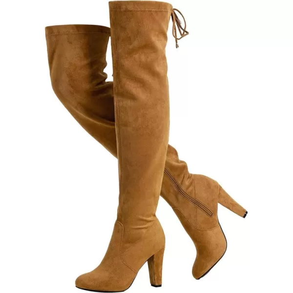 Vepose Womens 994 Fashion Suede High Chunky Heel Over The Knee High Boots with ZipperKnee High994khaki