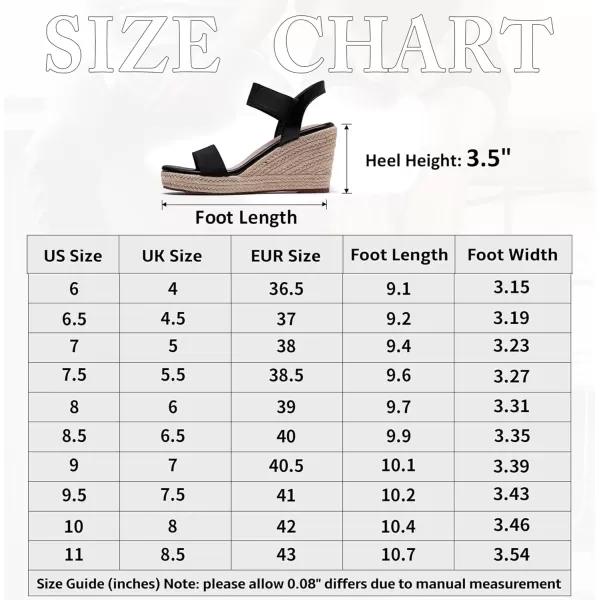 Vepose Womens 881 Wedge Sandals Elastic Ankle Strap Espadrilles Platform Open Toe High Heel Stretch Textile Bridal ShoesSandals881black