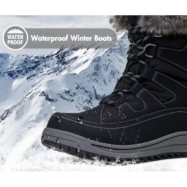 Vepose Womens 966 Snow Boots for Women WaterproofWinter Boots966black