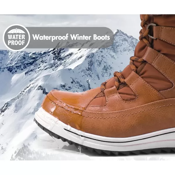 Vepose Womens 966 Snow Boots for Women WaterproofWinter Boots966brown