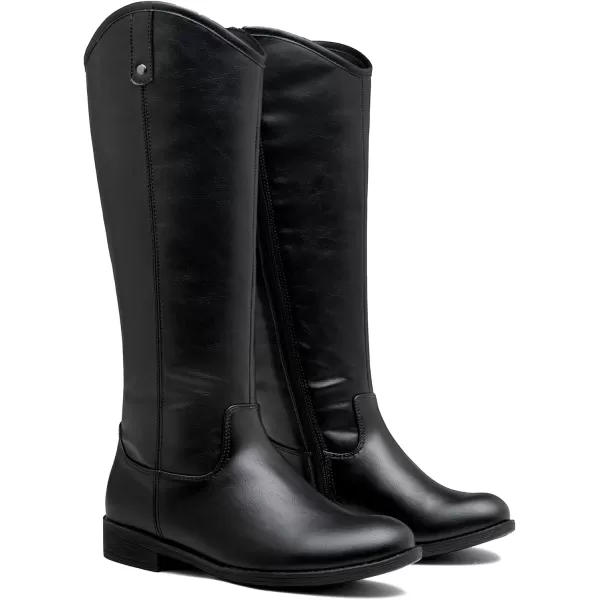 Vepose Womens Knee High Boots 956 Zipper Tall Fashion BootsTall956black