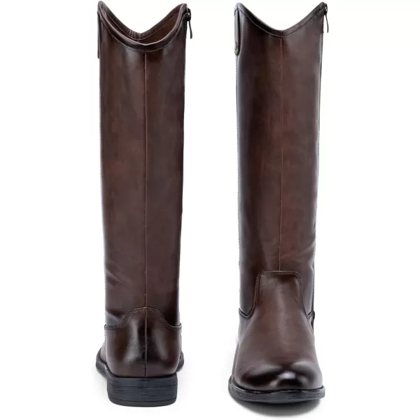 Vepose Womens Knee High Boots 956 Zipper Tall Fashion BootsTall956coffee