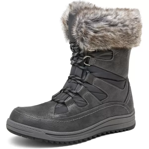 Vepose Womens 966 Snow Boots for Women WaterproofWinter Boots966grey