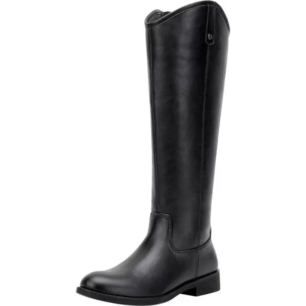 Vepose Womens Knee High Boots 956 Zipper Tall Fashion BootsTall956black