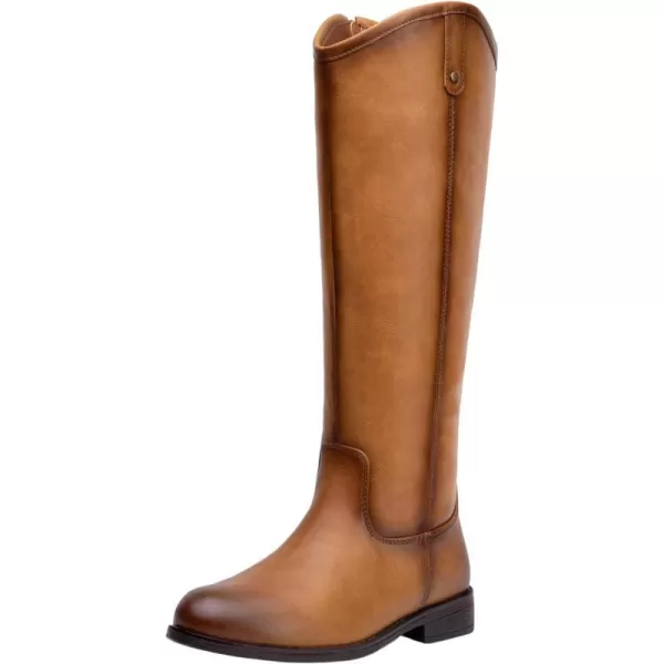 Vepose Womens Knee High Boots 956 Zipper Tall Fashion BootsTall956camel