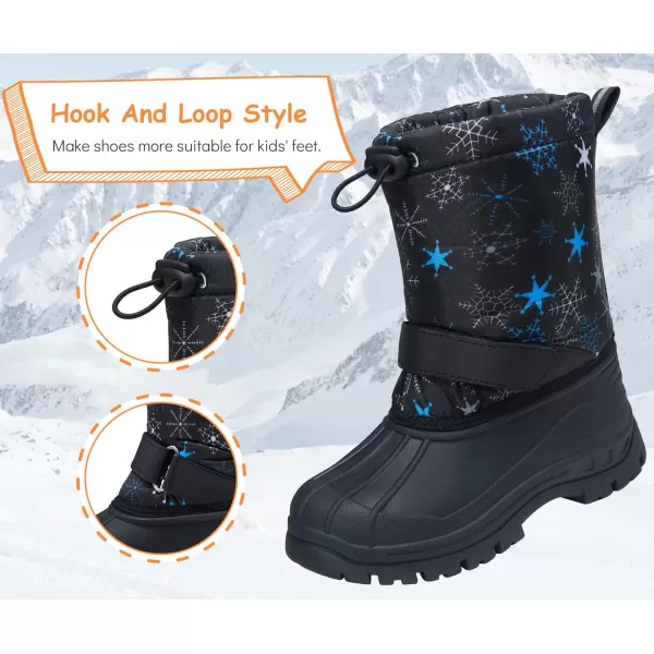 Vepose Boys Girls Mid Calf Boots Classic Waterproof Snow Boots Outdoor Shoes NonSlipToddler Little Kid Big KidChild820black