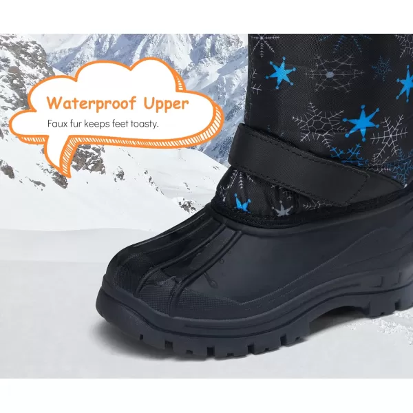 Vepose Boys Girls Mid Calf Boots Classic Waterproof Snow Boots Outdoor Shoes NonSlipToddler Little Kid Big KidChild820black