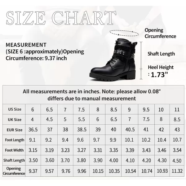 Vepose Womens 916  Ankle Boots  Combat Boots  Laceup Booties with Inside ZipperMoto Boots919black