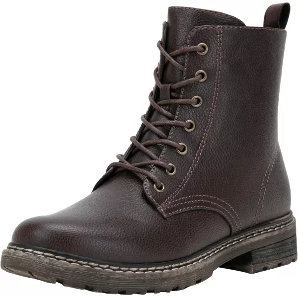 Vepose Womens 962223 Fashion Classic Lace Up Combat Boots Ankle BootiesClassic Boots9623brown