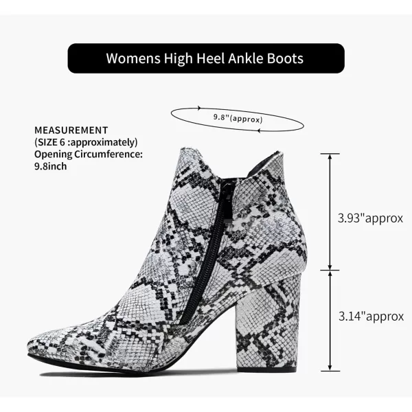 Vepose Womens 9630nbspSlip On Chelsea Chunky Stacked BlocknbspHeel Ankle Boots Heel Booties With ZipperLow Heel9630snake