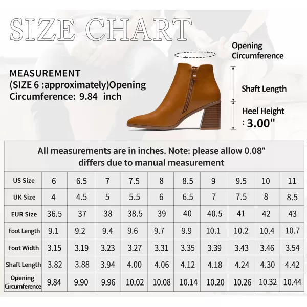 Vepose Womens 9631 Chunky Heel Ankle Boots Pointed Toe Block Heeled Chelsea Bootieswith Side ZipperChunky Chelsea9631brown