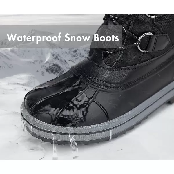 Vepose Womens 974A Snow Boots Fashion Waterproof Comfortable Mid Calf BootsClassic974ablack