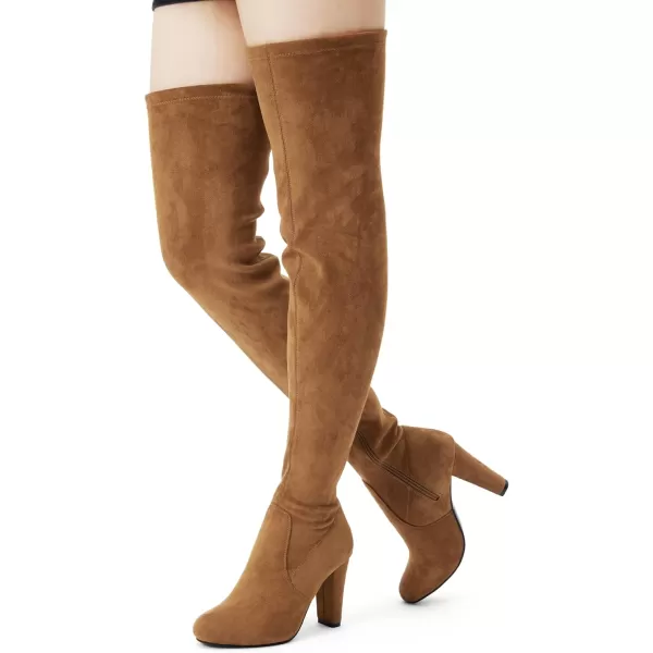 Vepose Womens 992 Thigh High Over The Knee Boots Suede Long Boot with Inner ZipperLong Boots993camel