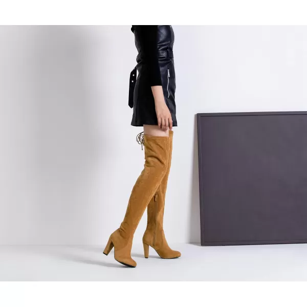 Vepose Womens 992 Thigh High Over The Knee Boots Suede Long Boot with Inner ZipperLong Boots993khaki