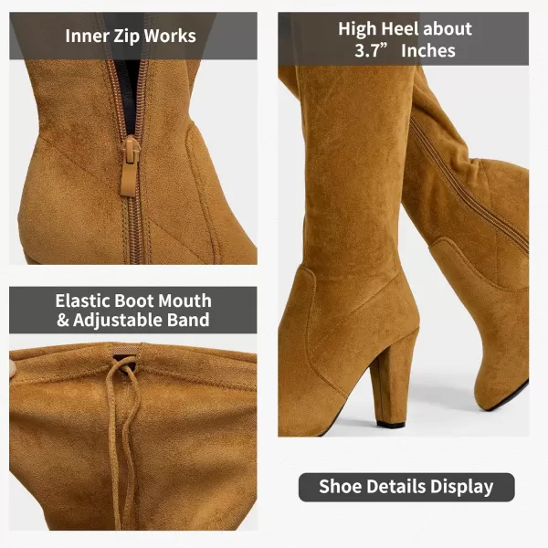 Vepose Womens 992 Thigh High Over The Knee Boots Suede Long Boot with Inner ZipperLong Boots993khaki