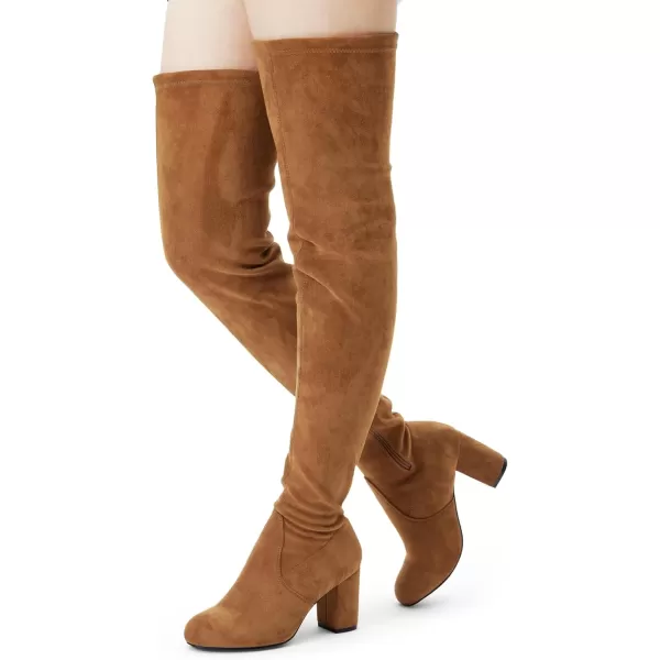 Vepose Womens 992 Thigh High Over The Knee Boots Suede Long Boot with Inner ZipperThigh High992camel