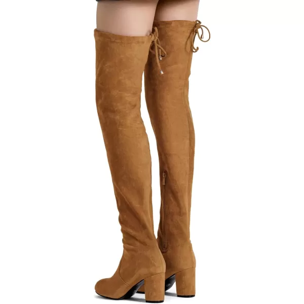 Vepose Womens 992 Thigh High Over The Knee Boots Suede Long Boot with Inner ZipperThigh High992khaki