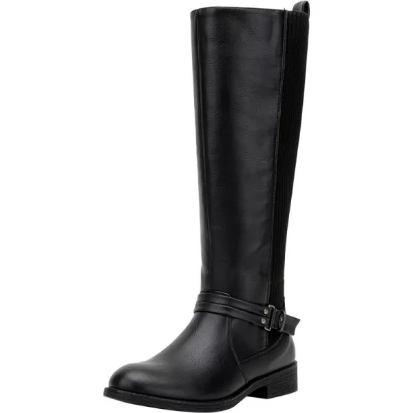 Vepose Womens 955 Comfort Tall Knitted Riding Knee High BootsKnitting Boots955black