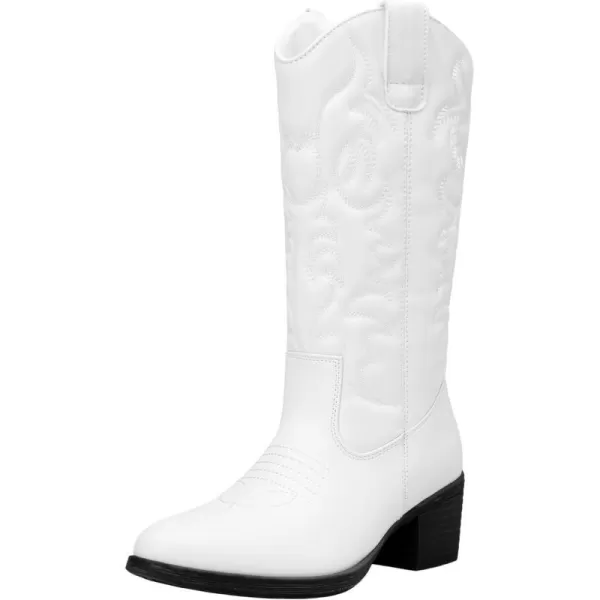 Vepose Womens 9801 Cowboy Knee High Cowgirl Boots for WomenVintage Cowboy9801white