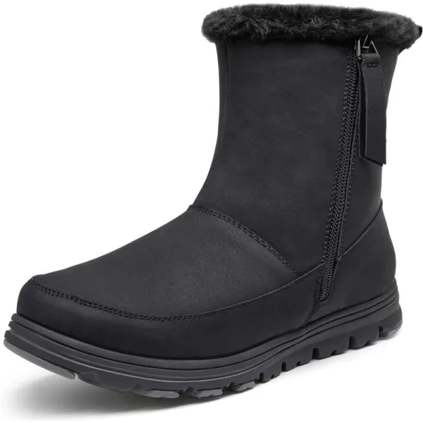 Vepose Womens Fashion Snow Ankle Boots Windbreak Warm Booties WaterproofOuter Zipper963black