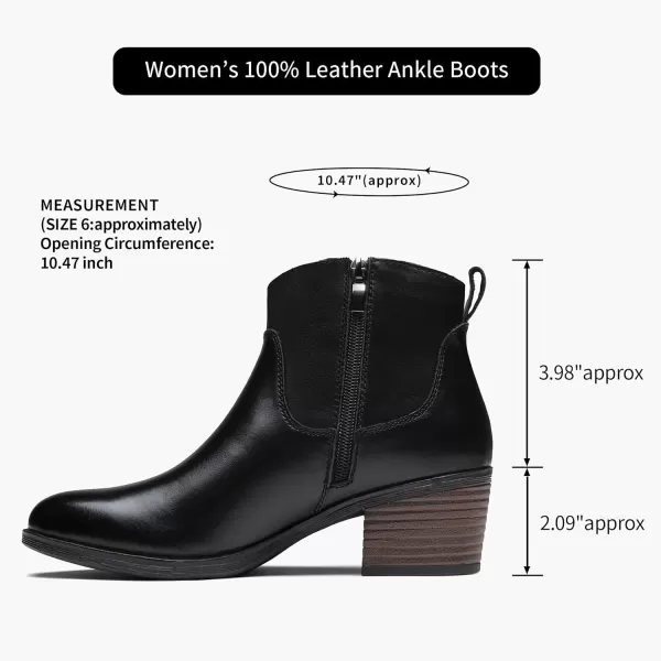 Vepose Womens 100 Leather Ankle Boots ampamp Booties with Inner Side Zip LadySide Zip9001lblack