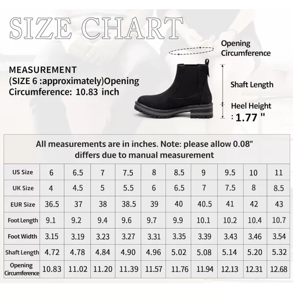 Vepose Womens 9608 Chelsea Lug Sole Casual Outdoor Boots Ankle BootiesBlackchelsea 9608