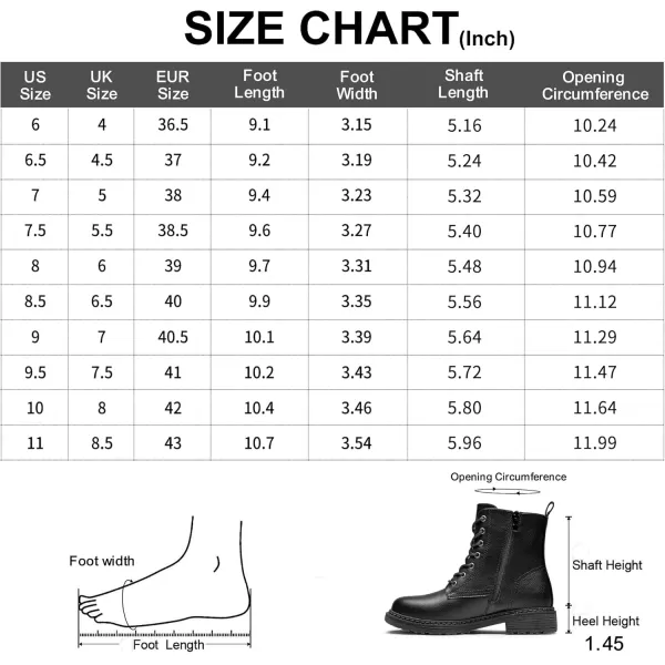 Vepose Womens 962223 Fashion Classic Lace Up Combat Boots Ankle BootiesBlackclassic Boots9623