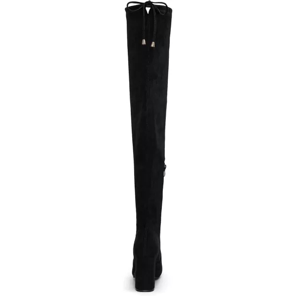 imageVepose Womens 995 Over The Knee High Stylish Long 354Inch Square Toe Block Heel BootsSquare Toe 995black