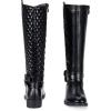 imageVepose Womens 949 Knee High BootsTall Riding Boots Low Heel with Wide CalfA949black